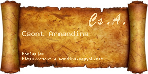 Csont Armandina névjegykártya